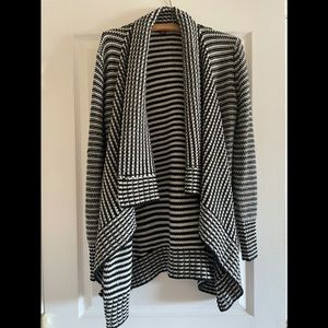 Merona black & white asymmetrical sweater